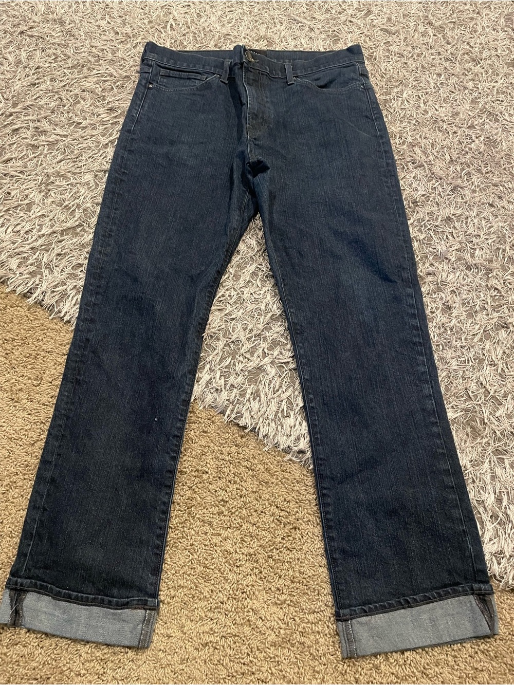 DSTLD Men's dark blue jeans Straight-Leg Jeans